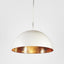 Alfresco Dome Ceiling Pendant White and Copper