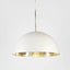 Alfresco Dome Ceiling Pendant White and Silver