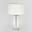 Iris Glass Table Lamp Base Polished Nickel