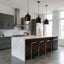 Lumi-R Ceiling Pendant Black and Silver