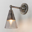 Otto Wall Light With Glass Shade Antique Silver