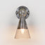 Otto Wall Light With Glass Shade Antique Silver