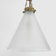 Gadsden Ceiling Pendant Large Brass with Frosted Glass