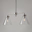 Gadsden Two Arm Ceiling Pendant Antique Silver