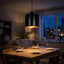 Portofino Large - Matt Black/Copper - Metal Drum Pendant Light