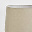 Linen Drum Lamp Shade Medium Dark Natural