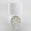 Londolozi Ceramic Table Lamp with Linen Shade Cream