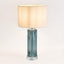 Serento Blue Glass Table Lamp & White Shade