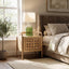 Henley Green Glass Table Lamp & White Shade