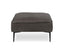 Enzo Ottoman - Ash Grey Leather Mix