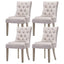 Artiss Dining Chairs Set of 4 Linen French Provincial Beige