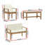 Gardeon 4-Piece Outdoor Sofa Set Wooden Couch Lounge Setting