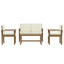 Gardeon 4-Piece Outdoor Sofa Set Wooden Couch Lounge Setting