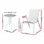 Gardeon 3PC Outdoor Bistro Set Table and Chairs Stackable Patio Furniture White