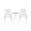Gardeon 3PC Outdoor Bistro Set Table and Chairs Stackable Patio Furniture White