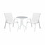 Gardeon 3PC Outdoor Bistro Set Table and Chairs Stackable Patio Furniture White