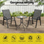 Gardeon 2PC Outdoor Dining Chairs Stackable Lounge Chair Patio Furniture Grey