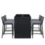 Gardeon 5-Piece Outdoor Bar Set Dining Table Stools Wicker Patio Setting