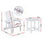 Gardeon Outdoor Table and Chairs HDPE Adirondack Beach Chair Sun Lounge Patio Furniture Garden White
