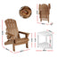Gardeon Outdoor Table and Chairs HDPE Folding Adirondack Beach Chair Patio Furniture