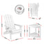 Gardeon Outdoor Table and Chairs HDPE Folding Adirondack Beach Chair Patio Furniture White