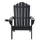 Gardeon Outdoor Chairs HDPE Adirondack Beach Chair Sun Lounge Patio Furniture Garden Black