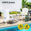 Gardeon Outdoor Chairs HDPE Adirondack Beach Chair Sun Lounge Patio Furniture Garden white