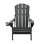 Gardeon Outdoor Chairs Folding Adirondack Beach Chair HDPE Sun Lounge Patio Furniture Garden Black