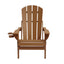 Gardeon Outdoor Chairs Folding Adirondack Beach Chair HDPE Sun Lounge Patio Furniture Garden Brown