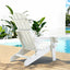 Gardeon Outdoor Chairs Folding Adirondack Beach Chair HDPE Sun Lounge Patio Furniture Garden White