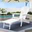 Gardeon Sun Lounge Outdoor Chairs Wooden Foldable Patio Furniture Adirondack White