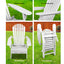 Gardeon 2PC Adirondack Outdoor Chairs Wood Foldable Sun Lounge Patio Furniture