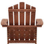Gardeon 3PC Adirondack Outdoor Table and Chairs Wooden Beach Chair Brown
