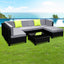 Gardeon 7-Piece Outdoor Sofa Set Wicker Couch Lounge Setting Seat Cover