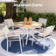 Gardeon Outdoor Dining Table 108CM Aluminum Frame WPC Top Desk Patio Furniture