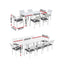 Gardeon Outdoor Dining Set 11PCS Aluminum Extendable Table and Chairs Patio Furniture White