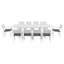 Gardeon Outdoor Dining Set 11PCS Aluminum Extendable Table and Chairs Patio Furniture White