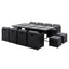 Gardeon Outdoor Dining Set 13 Piece Wicker Table Chairs Setting Black