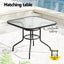 Gardeon Outdoor Dining Set 5 Piece Steel Stackable Chairs Table Patio Furniture