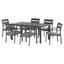 Gardeon Outdoor Dining Set 7 Piece Aluminum Table Chairs Setting Black