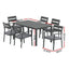 Gardeon Outdoor Dining Set 7 Piece Aluminum Table Chairs Setting Black