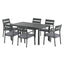 Gardeon Outdoor Dining Set 7 Piece Aluminum Table Chairs Setting Black