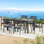 Gardeon Outdoor Dining Set 7 Piece Aluminum Table Chairs Setting Black