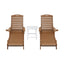 Gardeon Sun Lounge Lounger Table and Chairs Beach Chair HDPE Patio Outdoor Furniture Wheels Brown