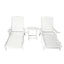 Gardeon Sun Lounge Lounger Beach Chair HDPE Patio Outdoor Furniture with Wheels White
