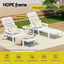 Gardeon Sun Lounge Lounger Beach Chair HDPE Patio Outdoor Furniture with Wheels White