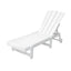 Gardeon Sun Lounge Beach Chair HDPE Adirondack Lounger Patio Outdoor Furniture with Wheels White