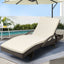 Gardeon Sun Lounge Wicker Lounger Outdoor Furniture Beach Chair Patio Adjustable Cushion Grey&Beige