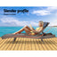 Gardeon Sun Lounge Wicker Lounger Outdoor Furniture Beach Armchair Adjustable Grey&Beige
