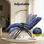 Gardeon Sun Lounge Lounger Folding Camping Zero Gravity Chair Outdoor Furniture XL Blue